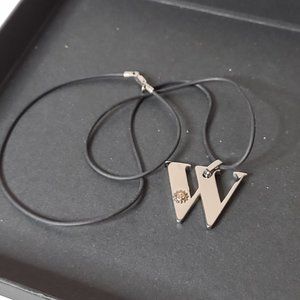 Morellato Letter W Pendant On 19 Inch Necklace